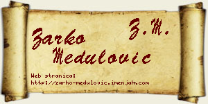 Žarko Medulović vizit kartica